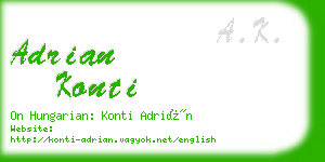 adrian konti business card